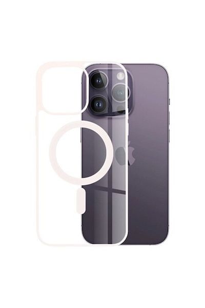 OEM Protective Case for iPhone 14 Pro Max, Ergonomic, B1657, Thermoresistant Plastic, Nude Soft Rose