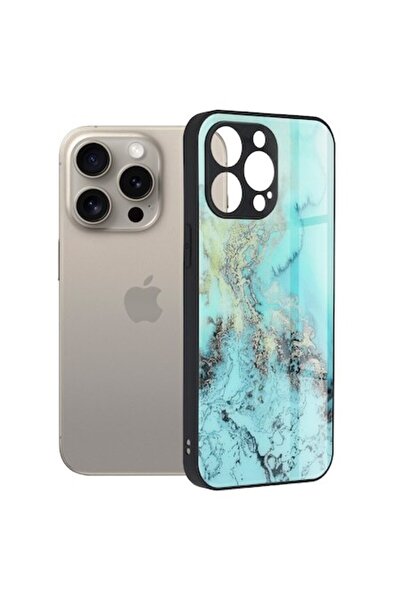 OEM Husă de protecție pentru iPhone 15 Pro Max, ergonomică, B1242, plastic dur, Majestic NavyOcean