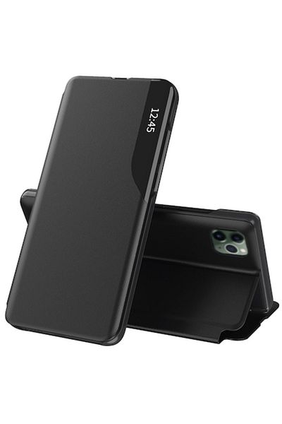 Evolium Husa compatibila cu iPhone 11 Pro, Grip Pro, U28, Piele ecologica, Pitch Black