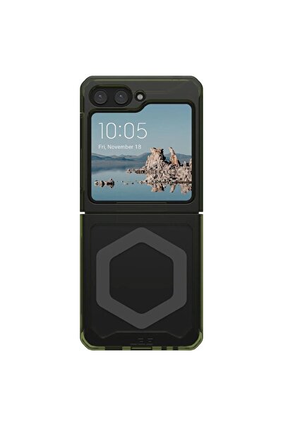 AXIO Husa pentru Samsung Galaxy Z Flip5, S51, Policarbonat, Olive/Space Grey