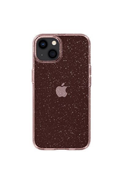 Spigen Husa Liquid Crystal Glitter pentru iPhone 13, Roz Transparent