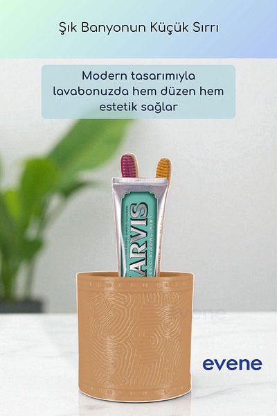 Evene Θήκη οδοντόβουρτσας Βάση οδοντόβουρτσας Βάση οδοντόβουρτσας Cappuccino Color Model 82