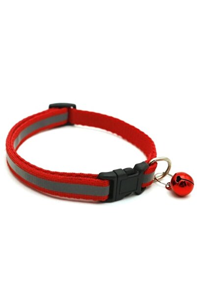 OEM Ανακλαστικό και Ρυθμιζόμενο Κολάρο Νάιλον με Κουδουνάκι, Κόκκινο, 21-33 εκ.