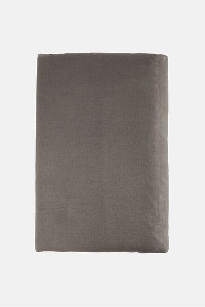 U.S. Polo Assn. Queen 6 Pieces Plain Flat Sheet With Pillow Case Set, Dark Grey