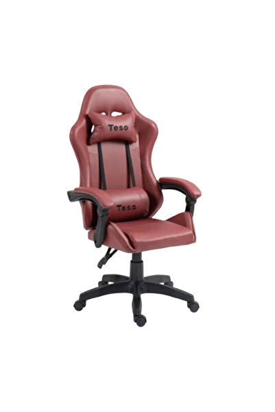 TESO كرسي ألعاب قابل للتعديل مصنوع من جلد البولي يوريثان - ظهر مرتفع وقاعدة د...