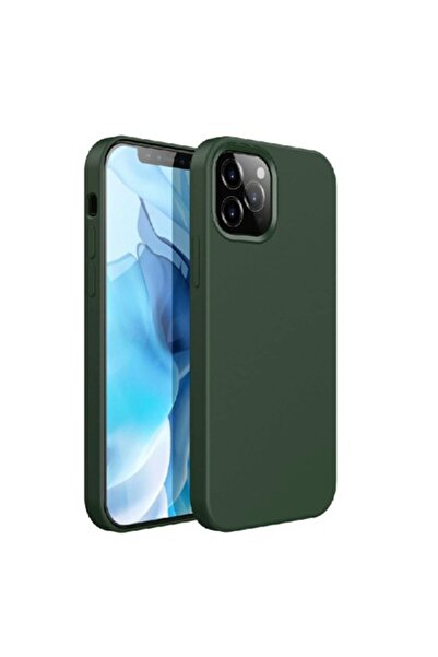 OEM Husă de protecție din silicon pentru iPhone 12 Pro, verde închis