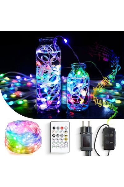 CLICK Lumina Inteligenta 100240v 66 Led Rgb 10 M Bluetooth Banda LED Iluminare Decorativa Masina 12V