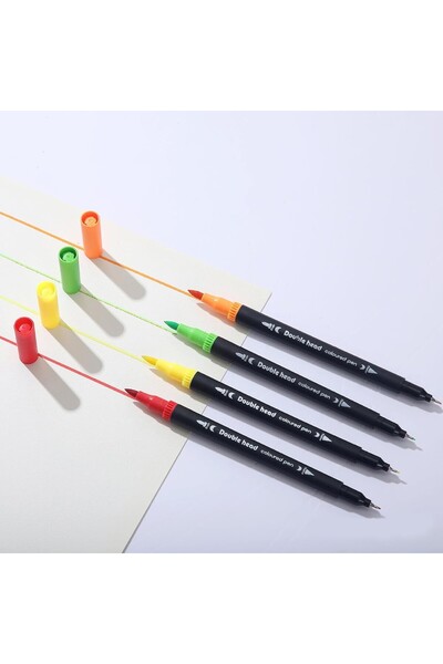 Flippy 2-in-1 Water-Based Marker Set for Painting & Calligraphy, 72 Colors, Black Case