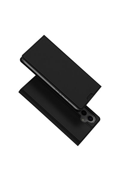 AXIO Husa pentru Samsung Galaxy S24 FE, T23, Piele ecologica, Black