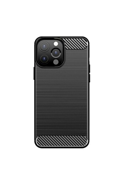 OEM Husă de protecție pentru iPhone 13 Pro Max cu finisaj carbon, neagră