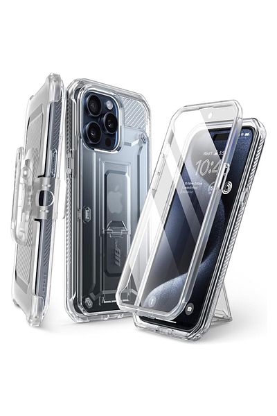 OEM Carcasă de înaltă protecție pentru iPhone 15 Pro, aspect elegant, B816, plastic termorezistent, transparentă