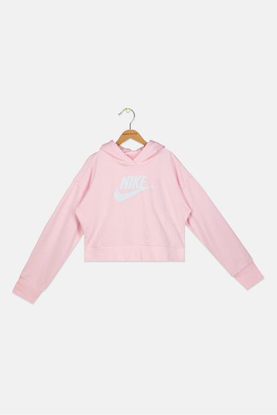 Nike Kids Girl Sportswear Fit Long Sleeve Training Hoodie, Pink