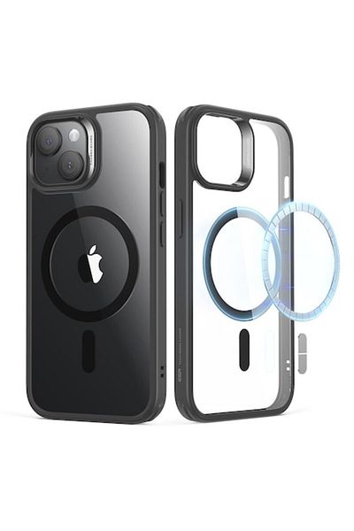 OEM Protective Case for iPhone 15, Slim Protector, B1047, Thermoresistant Plastic, Crystal Clear Black