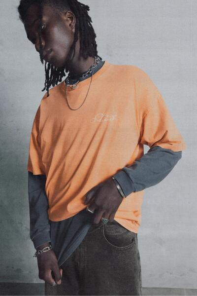 Pull & Bear Turuncu STWD Grafik Baskılı T-shirt