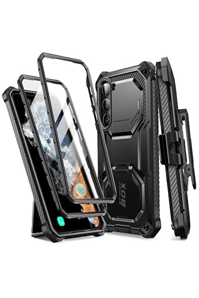 OEM Husa pentru Samsung Galaxy S23 + Folie, Policarbonat, Black