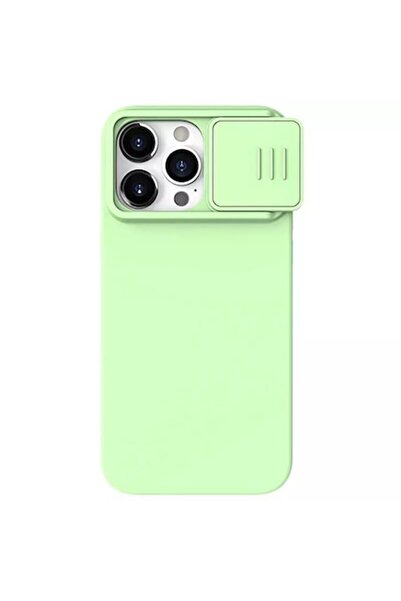 OEM Husă de protecție pentru iPhone 15 Pro Max, rezistentă la impact, CamShield Silky MagSafe Silicon Flexible, G27, Min