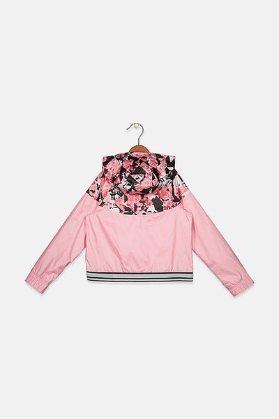 Nike Kids Girl Hooded Long Sleeve Floral Print Sweatshirt, Pink