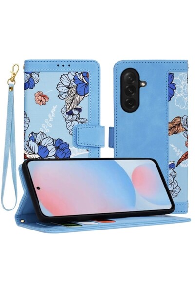 AXIO Husa pentru Samsung Galaxy A56 5G, H55, Piele ecologica, Vibrant Blue