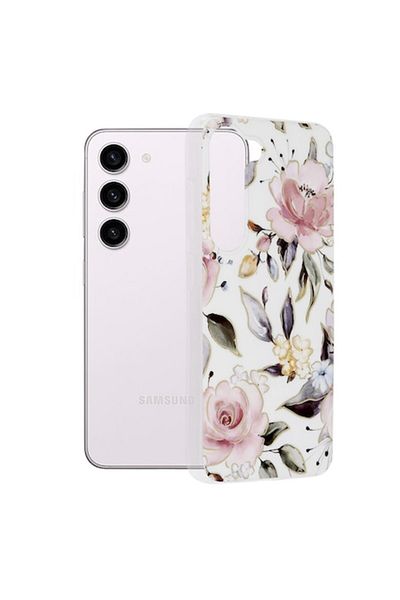 OEM Carcasă de înaltă protecție pentru Samsung Galaxy S23, ergonomică, B2228, plastic termorezistent, alb Chloe