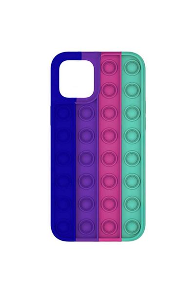 OEM Husă de protecție pentru iPhone 12 Pro Max cu efect antistres, model POP IT, variantă multicoloră