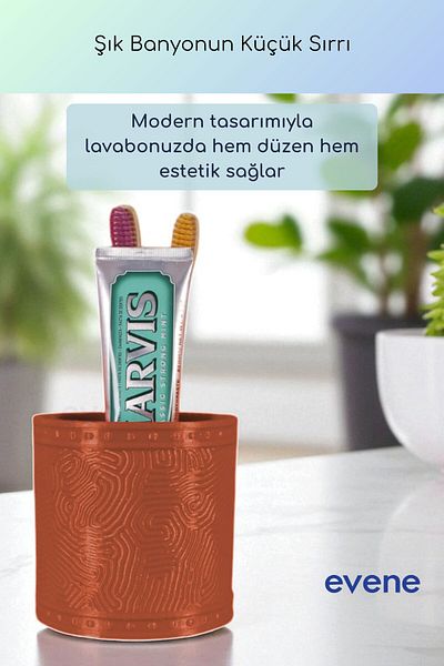 Evene Θήκη οδοντόβουρτσας Βάση οδοντόβουρτσας Βάση οδοντόβουρτσας Terracotta Color Model 82