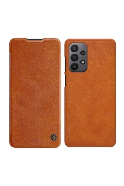 OEM Husă din piele Qin Pro pentru Samsung Galaxy S23 Plus, maro