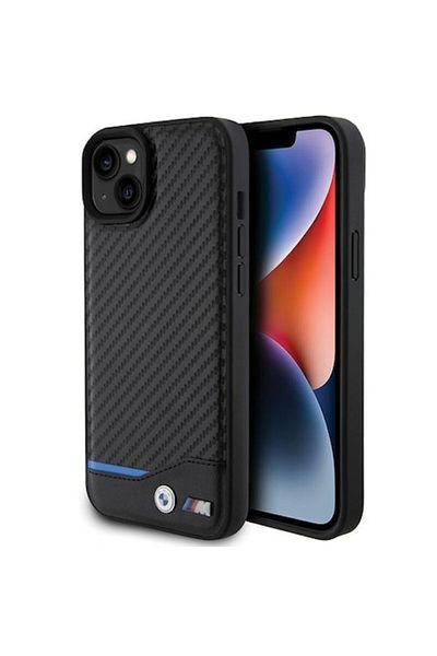 AXIO Husa pentru iPhone 15 Plus, J6, Piele ecologica, Black