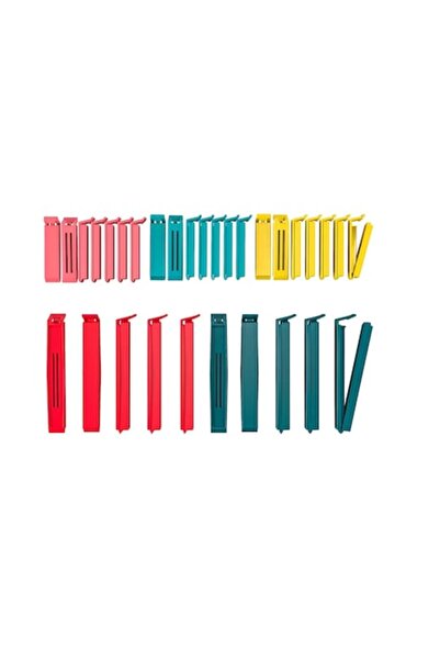 OEM Set of 30 clips for sealing bags in various colors, sizes 6cm and 11cm, m...