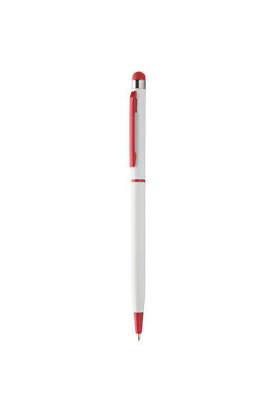 Bibilel Stylus Pen for tablet, phone, or laptop with touch screen, with pen tip, White and Red