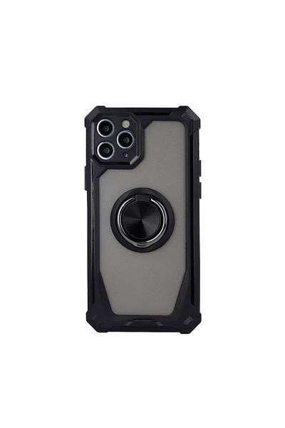 OEM Carcasă de protecție neagră cu inel magnetic și funcție de suport pentru Samsung Galaxy S22 Ultra