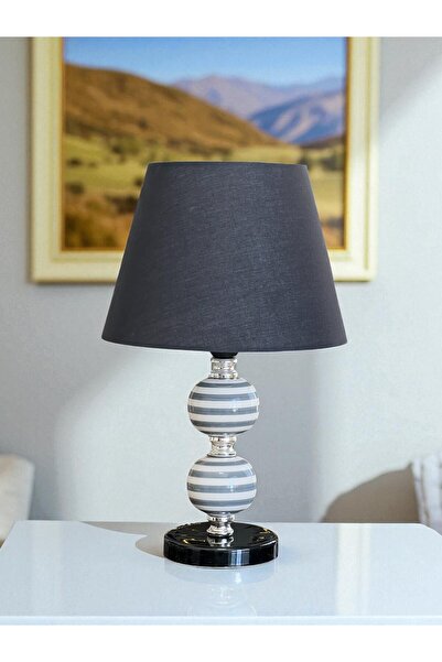 ferayhome Lampshade Lighting Ceramic Bulk Gray Classic Zebra Black Hat Silver - Feray Home