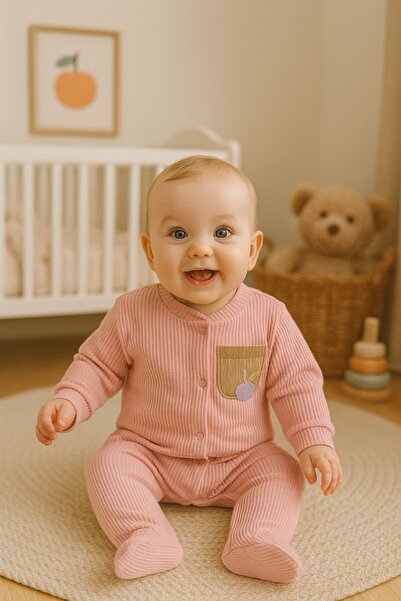 Necix's KIZ BEBEK YUMUŞAK DOKULU FİTİLLİ %100 PAMUK TULUM