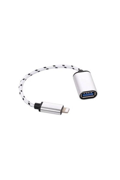 OEM OTG USB 3.0 to Lightning Adapter Cable, 15 cm, Silver