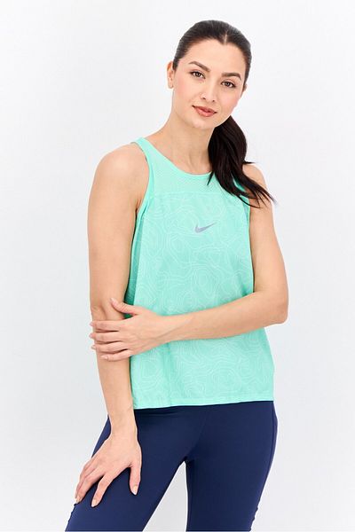 Nike Women Standard Fit Sleeveless Running Tank Top, Mint