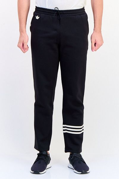 adidas Men Sportswear Fit Embroidered Logo Outdoor Sweatpants, Black
