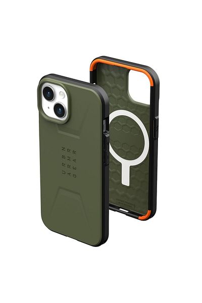 UAG Husa pentru iPhone 15 Plus, C7, Policarbonat, Olive Drab
