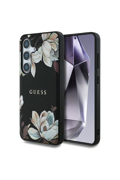 Guess Case for Samsung Galaxy S25, K33, Synthetic Leather, Black