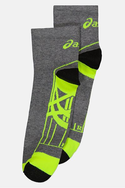 Asics Men 1 Pair Brand Logo Running Socks, Multicolor