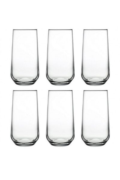 Borcam By Pasabahce Set of 6 ling drink glasses, Allegra, 470 ml