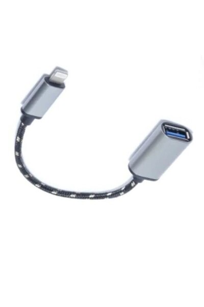 OEM OTG USB 3.0 to Apple Lightning Connector Adapter Cable, 15 cm, Grey