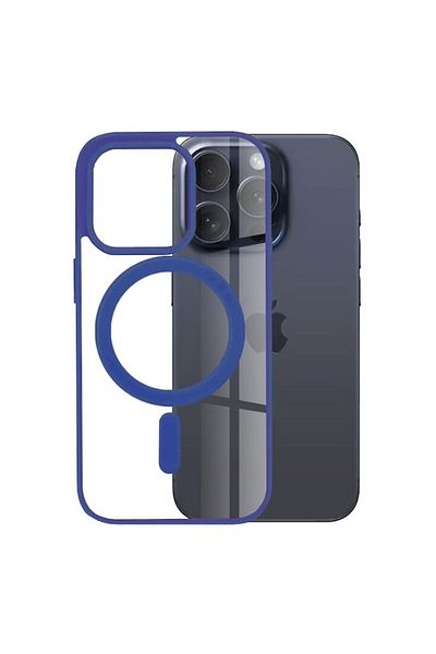 OEM High Protection Case for iPhone 15 Pro, Precision Shell, B1293, Thermoresistant Plastic, Blue