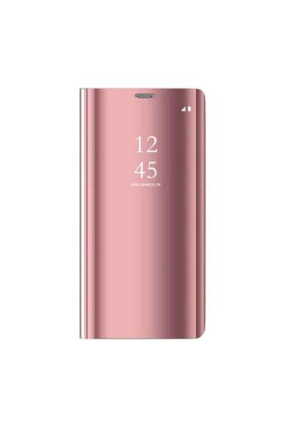 OEM Husă de protecție Clear View pentru Samsung Galaxy A02s, cu clapă, roz