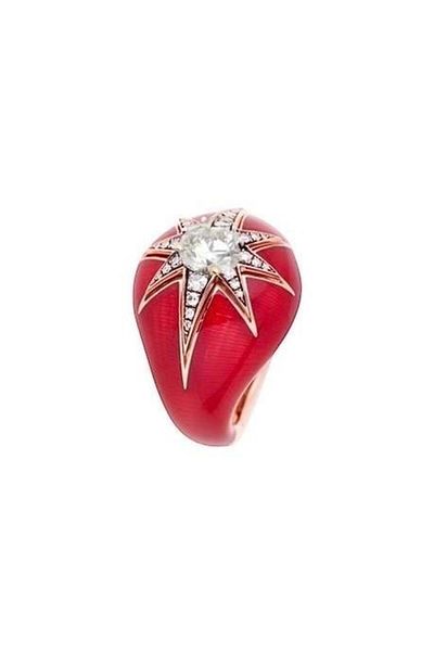 neslyaccessories Crimson Spark – Little Finger Ring