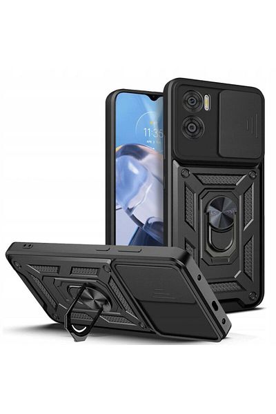 Axios High-Protection Case for Motorola Moto G73, Impact Safe, Intense Darkness