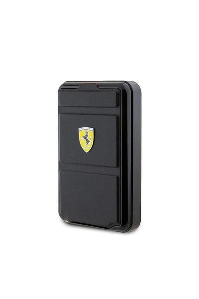 Ferrari Pu Magsafe Powerbank Stand 10000Mah With Metal Logo - Black