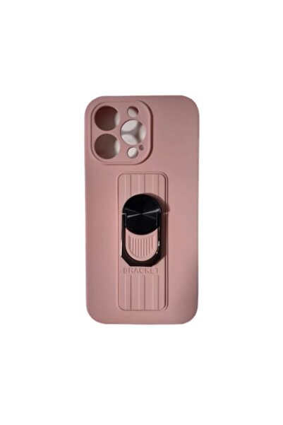 OEM Минималистичен калъф със стойка за iPhone 13 Pro, розов
