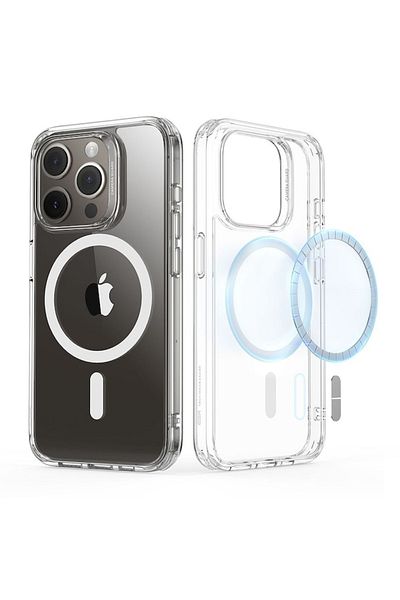 OEM High-Protection Case for iPhone 15 Pro, Premium, B1050, Thermoresistant Plastic, Crystal Clear