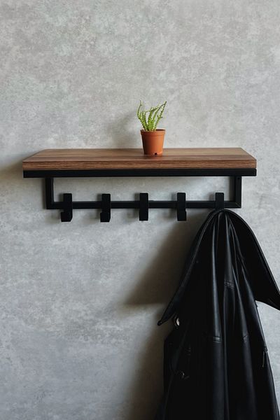 AJU Modern Coat Rack Wall Mounted Hanger and Rack Coat Umbrella Bag Towel Clothes Mail Hallway Hallway Hanger