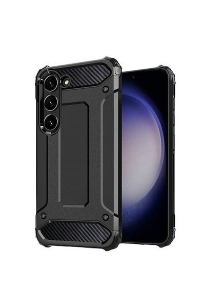 OEM High Protection Case for Samsung Galaxy S23, Impact Safe, B2146, Hard Plastic, Intense Darkness