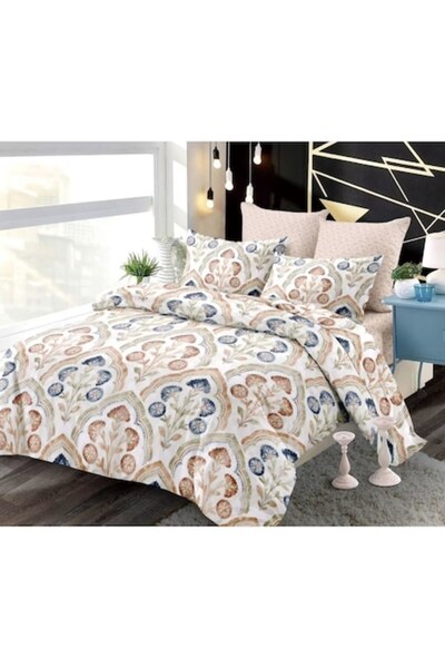 OEM Lenjerie de pat dublă, cu primăvară, cearșaf elastic, 6 piese, 180x200cm,...